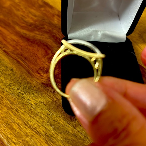 Baguette Diamond Ring Heavy solid real Gold - Picture 6 of 16